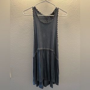 Dusty Blue Racerback Peplum Top